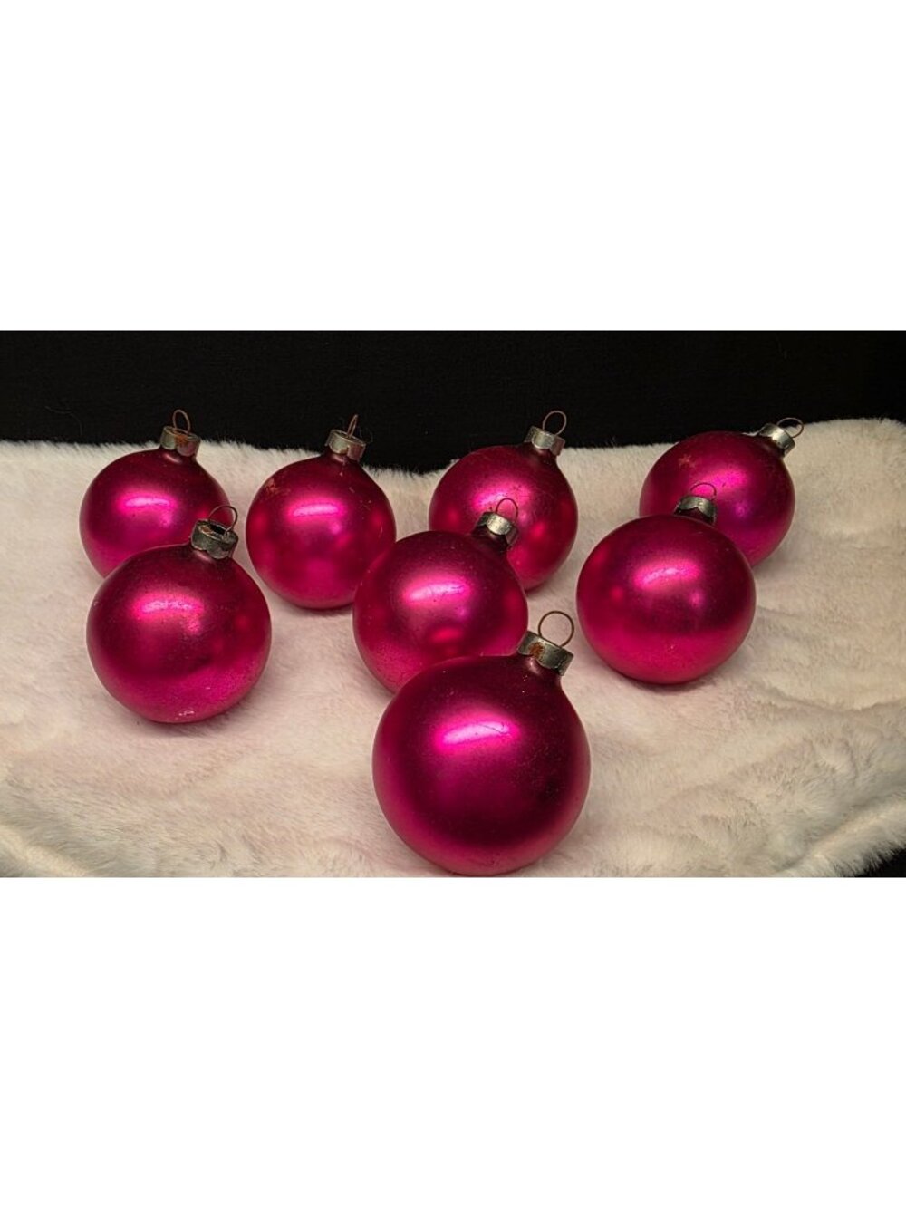 Vintage MCM Pink Mercury Glass Shiny Brite Christmas Ornaments Retro Holiday